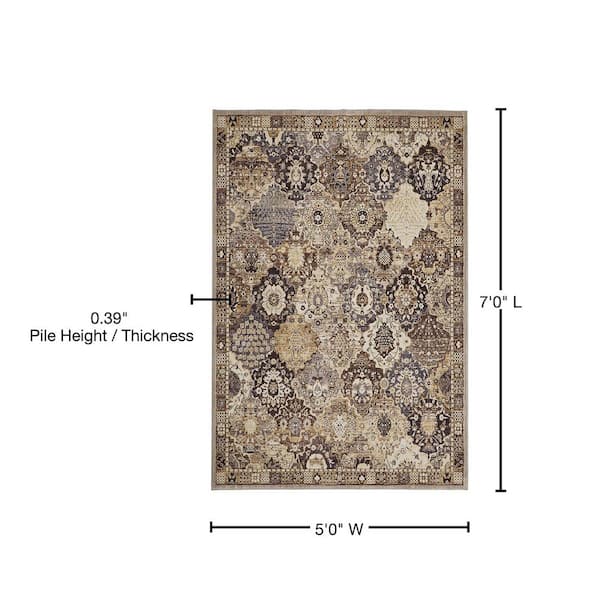 Home Decorators Collection Patchwork Multi 2 ft. x 4 ft. Medallion Scatter  Area Rug 549992 - The Home Depot