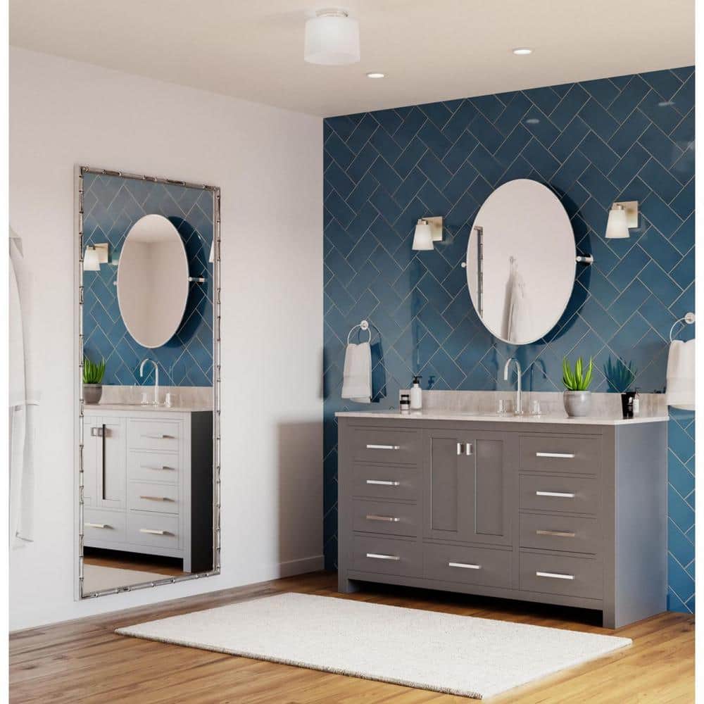 Adley Brushed Nickel and Glass Flush Mount Light
