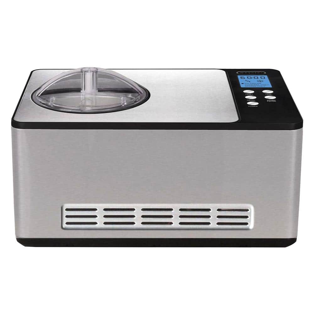 Whynter 2.1 Qt. Stainless Steel Electric Ice Cream Maker with Built-In Timer and Ice Cream Scoop, Silver