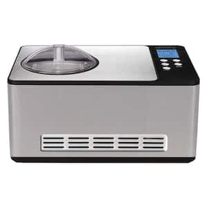 2.1 Qt. Stainless Steel Electric Ice Cream Maker with Built-In Timer and Ice Cream Scoop