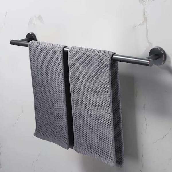 24 in. Wall Mounted Towel Bar in Oil Rubbed Bronze
