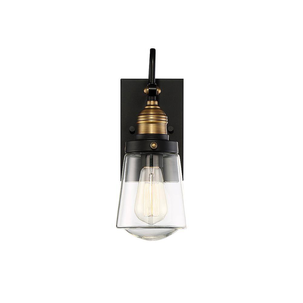Black Metal Dimmable Outdoor Wall Sconce Lantern