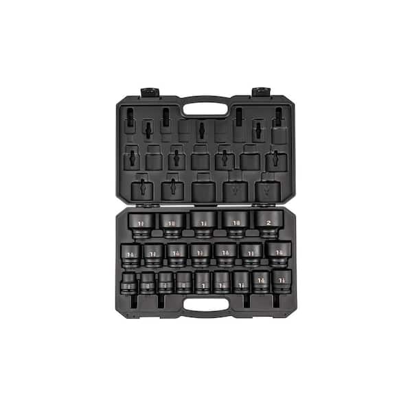 3/4 in. Drive 6-Point Impact Socket Set with Case, 21-Piece (3/4-2 in. )