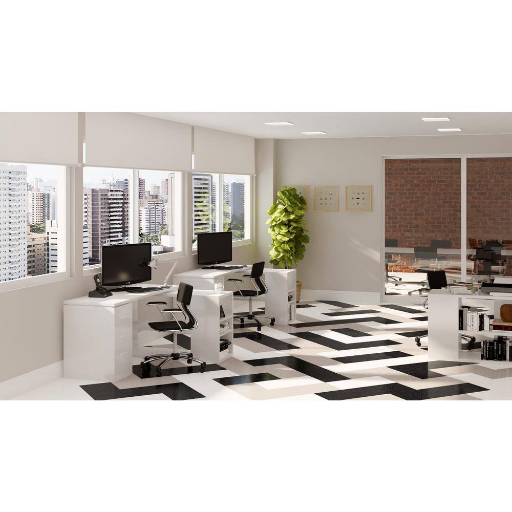 Transitional Kyler Black Leather & Metal Desk Chair
