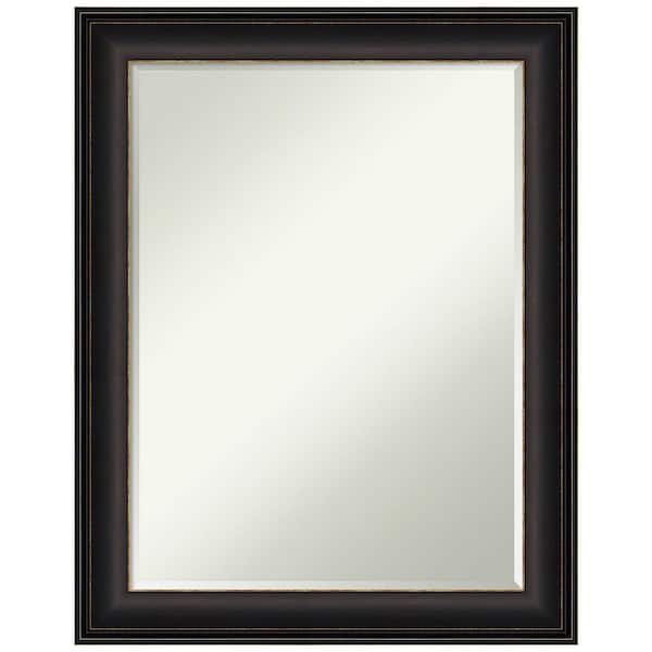 Amanti Art Trio Oil Rubbed Bronze 22.5 in. x 28.5 in. Petite Bevel Classic Rectangle Framed Wall Mirror in Bronze