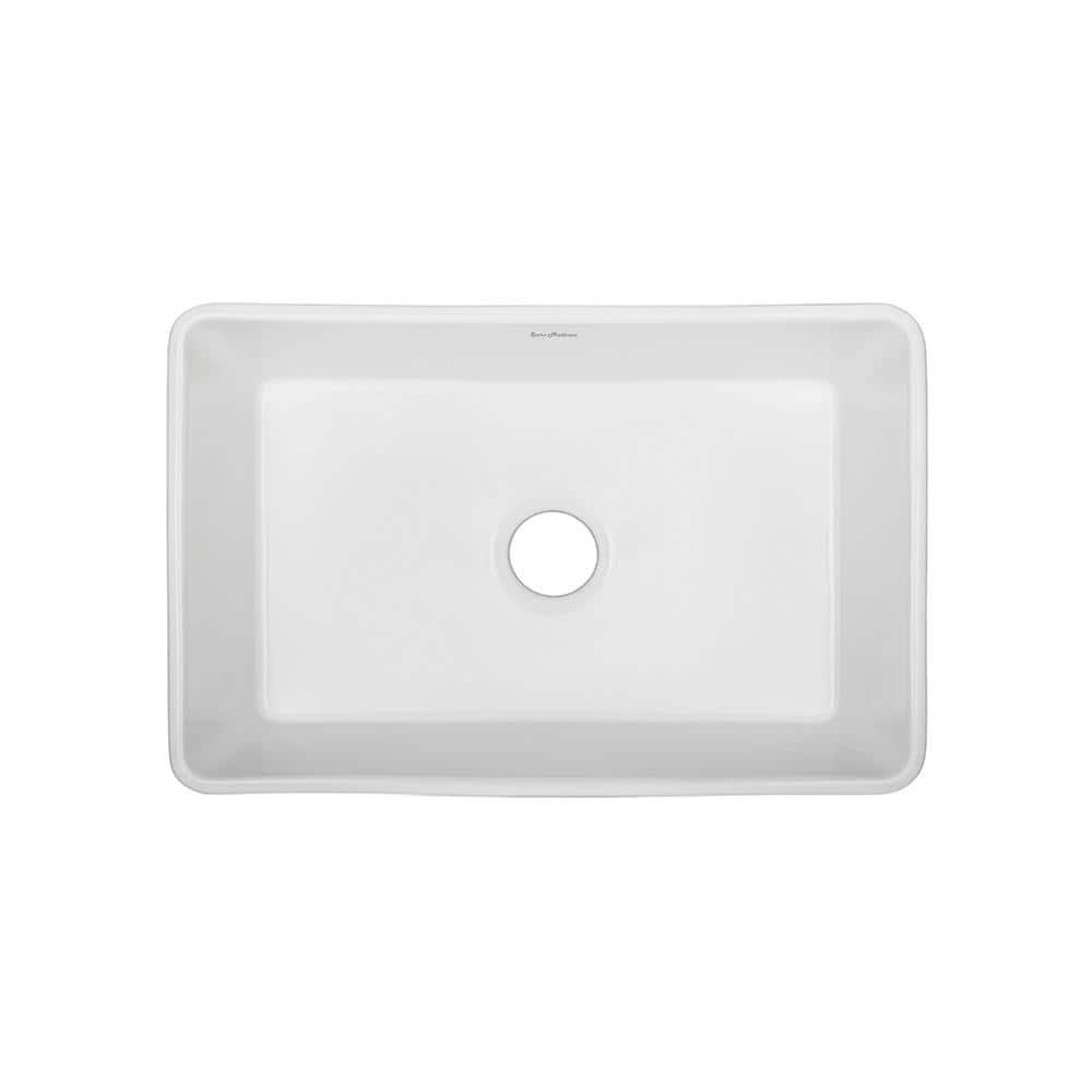 Delice 24 x 18 White Ceramic Farmhouse Kitchen Sink with Apron