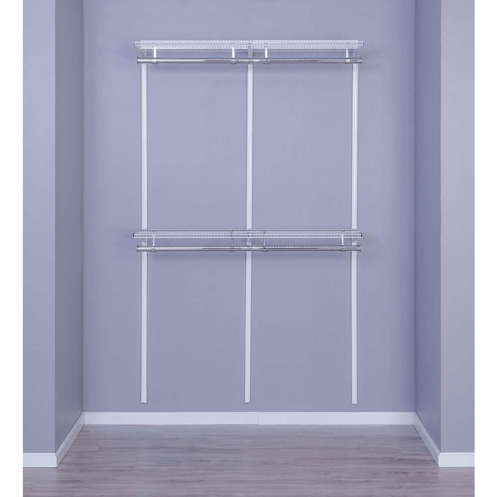 Hanging Closet Organizers with 4 Shelves - Closet Storage and RV Closet  Organizer - Grey with Black Metal Rod - 24” W x 12” D x 29-1/2” H - Perfect
