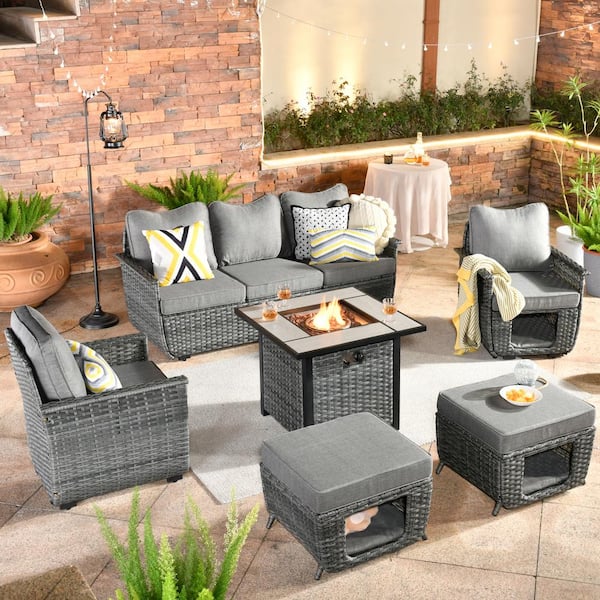 Dark grey 2025 rattan furniture