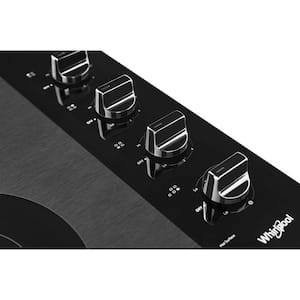30 in. Radiant Electric Ceramic Glass Cooktop in Black with 4 Burner Elements including a Dual Radiant Element