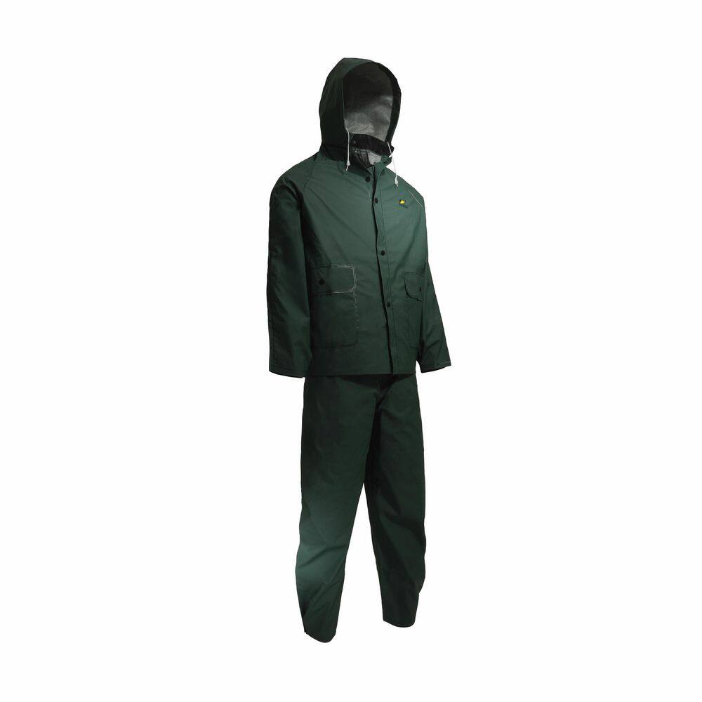 ONGUARD Sitex 3‑Piece Rain Suit Unisex XL Hunter Green PVC Bib Overalls Waterproof Rain Gear price history on PriceWatchPro