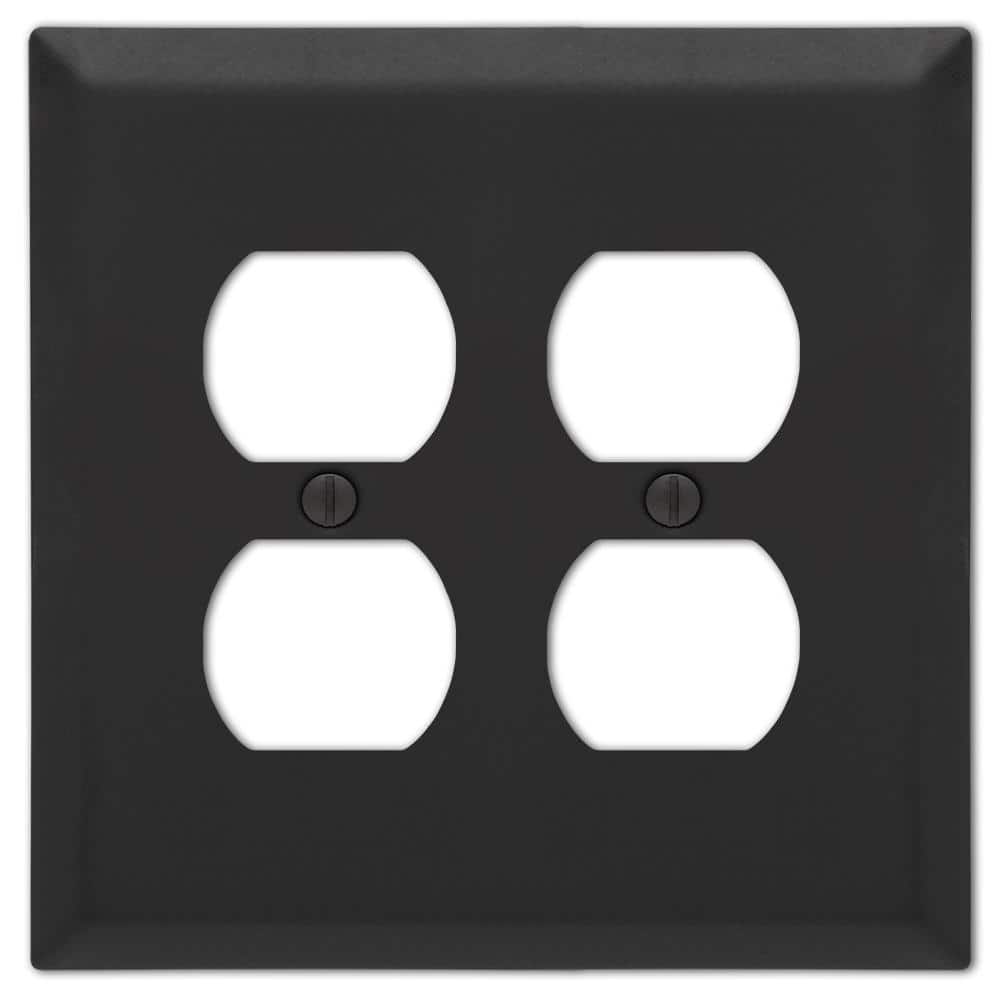 Metallic 2 Gang Duplex Steel Wall Plate - Matte Black price history on PriceWatchPro