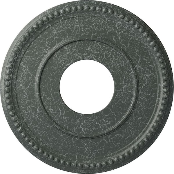 Ekena Millwork 3/4" x 12-1/2" x 12-1/2" Polyurethane Bradford Ceiling Medallion, Athenian Green Crackle
