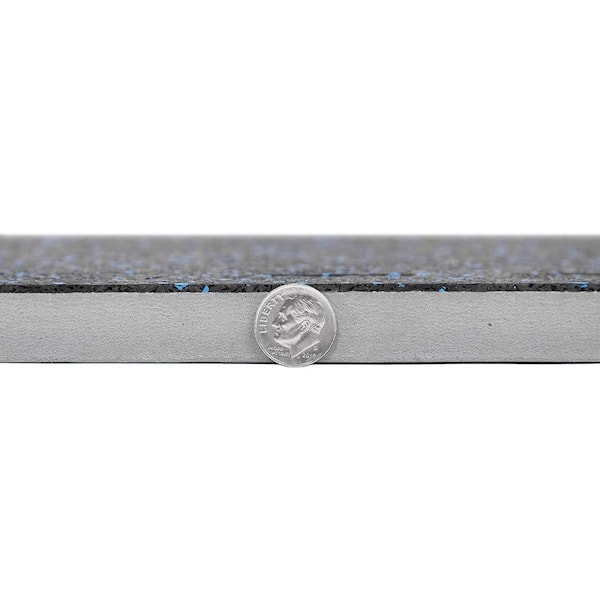 Blue 2 ft. W x 2 ft. L x 3/4 in. Thick Soft Rubber Interlocking Gym Flooring Tiles (20 Tiles, 80 sq. ft.)