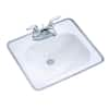 KOHLER Tahoe Drop-In Cast Iron Bathroom Sink in White with Overflow ...