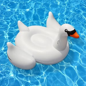 75 in. Giant Inflatable Ride-On Swan Pool Floats (2-Pack)