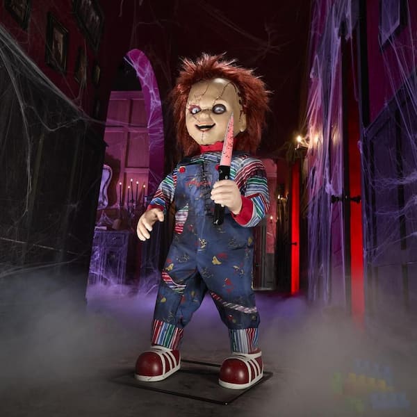 3.5 ft. Animated LED Scarred Chucky Doll H38