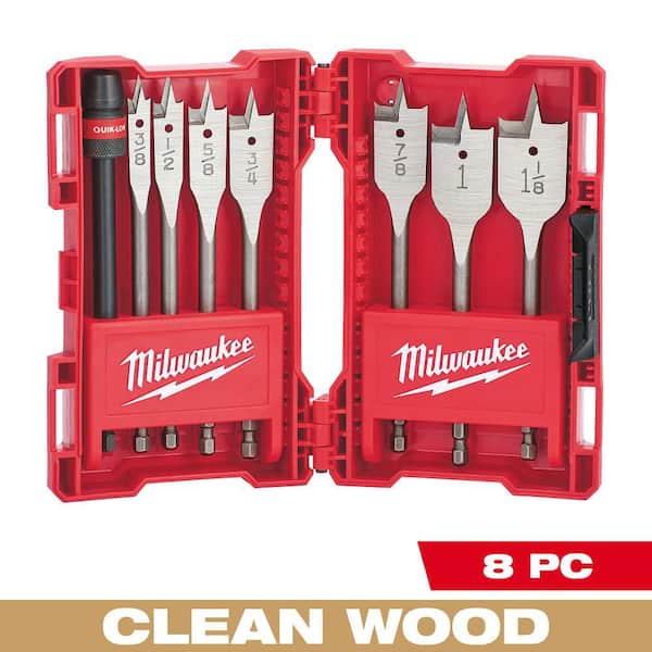 High Speed Wood Spade Bit Set (8-Piece)