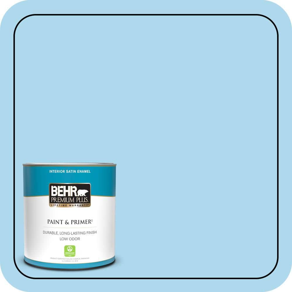 1 qt. #540A-3 Blue Feather Satin Enamel Low Odor Interior Paint & Primer price history on PriceWatchPro