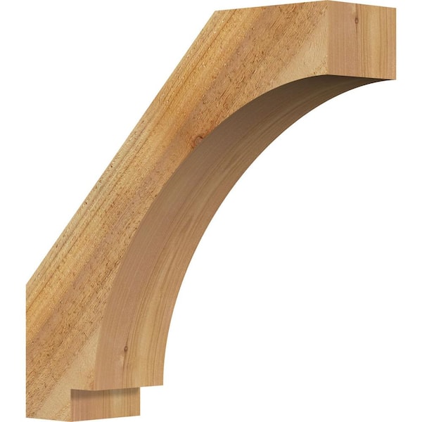 Ekena Millwork 4"W x 16"D x 16"H Imperial Rough Sawn Knee Brace, Western Red Cedar