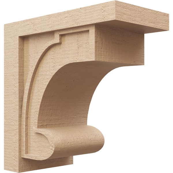 Ekena Millwork 11-in. x 22-in. x 22-in. Series 1 Classic Alma Rough Cedar Woodgrain Timberthane Polyurethane Corbel, Primed Tan