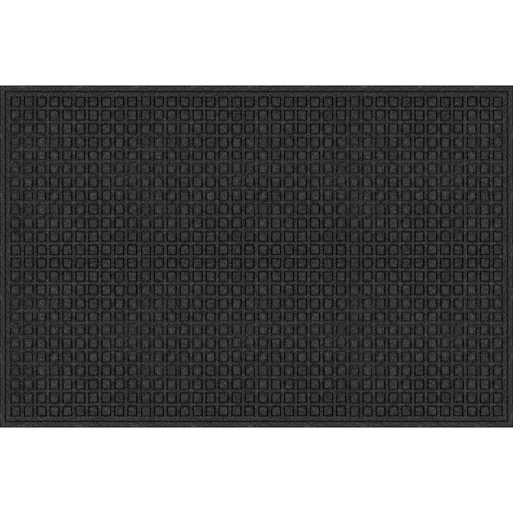 おばっちょ マットブラック 4XL TrafficMaster Black 48 in. x 72 in. Synthetic Fiber and Recycled