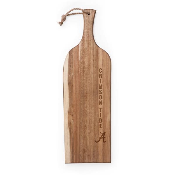 TOSCANA Alabama Crimson Tide Artisan Acacia Wood Serving Plank