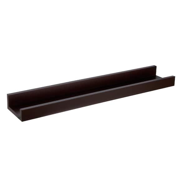 kieragrace Edge Floating Photo Frame Shelf - Espresso, 23" x 4"