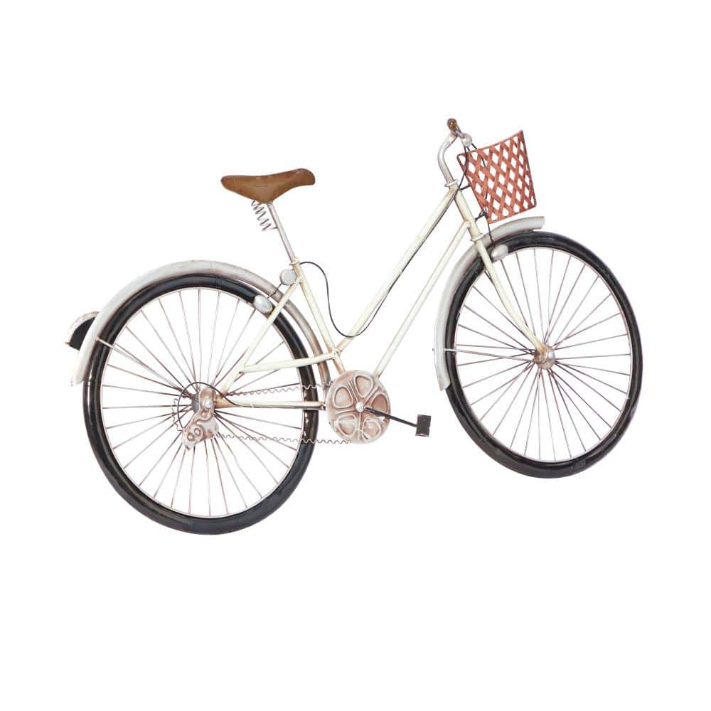 Vintage Multi-Colored Metal Bicycle Wall Sculpture