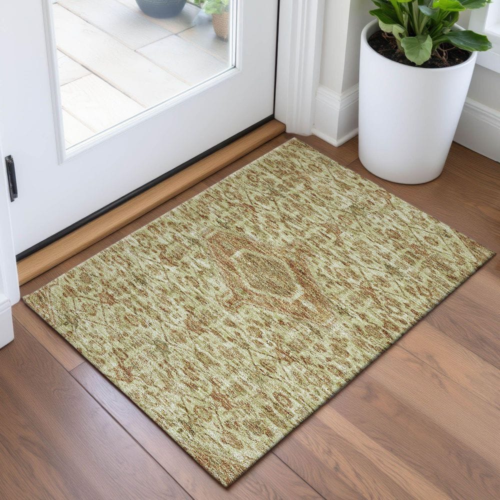 Mayfield Premium Machine Washable Abstract AMF1225 Beige 2 ft. x 3 ft. Area Rug price history on PriceWatchPro