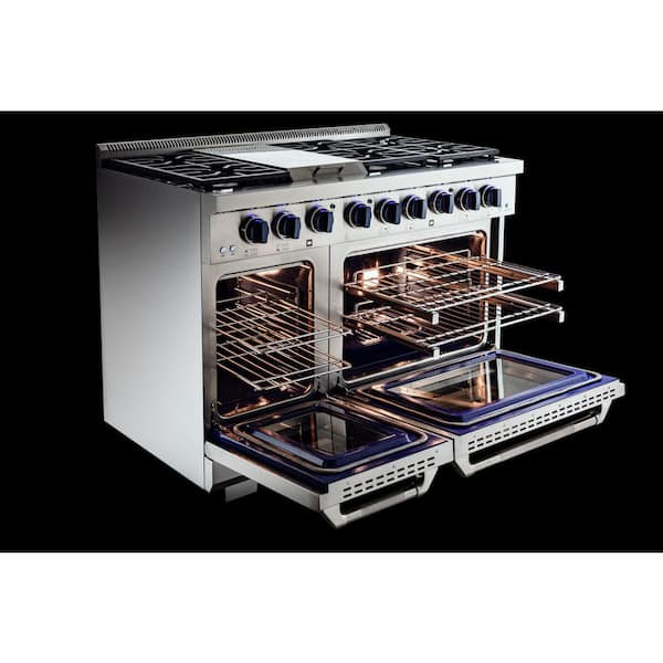 VEZENI Randolph 48 in. 7-Burners Plus Griddle Natural Gas Range