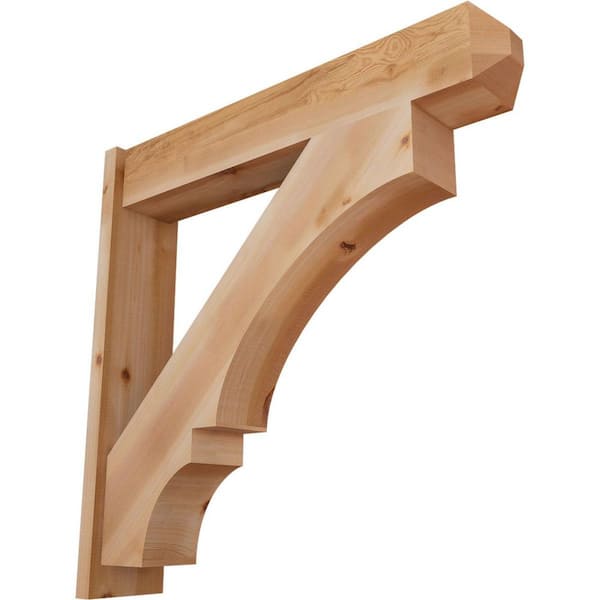 Ekena Millwork 8 in. x 38 in. x 38 in. Western Red Cedar Balboa Craftsman Smooth Outlooker