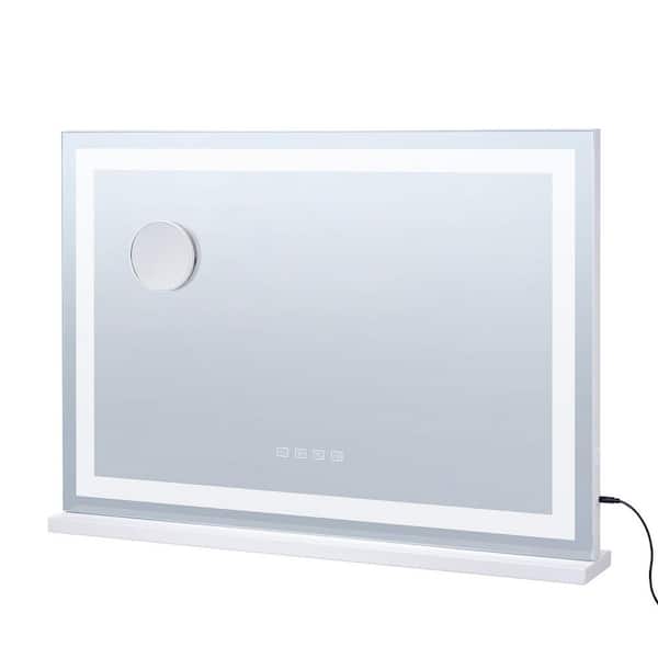 VEVOR Lighted Makeup Mirror, White, 22.5 in. W x 5.4 in. L, Modern, Classic, Art Demo, Square, Carbon, Cosmetic Mirror