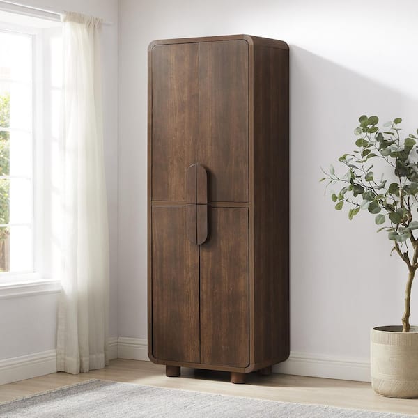 Millie Brown Wood 23.75 x 68.13 in. Food Panty