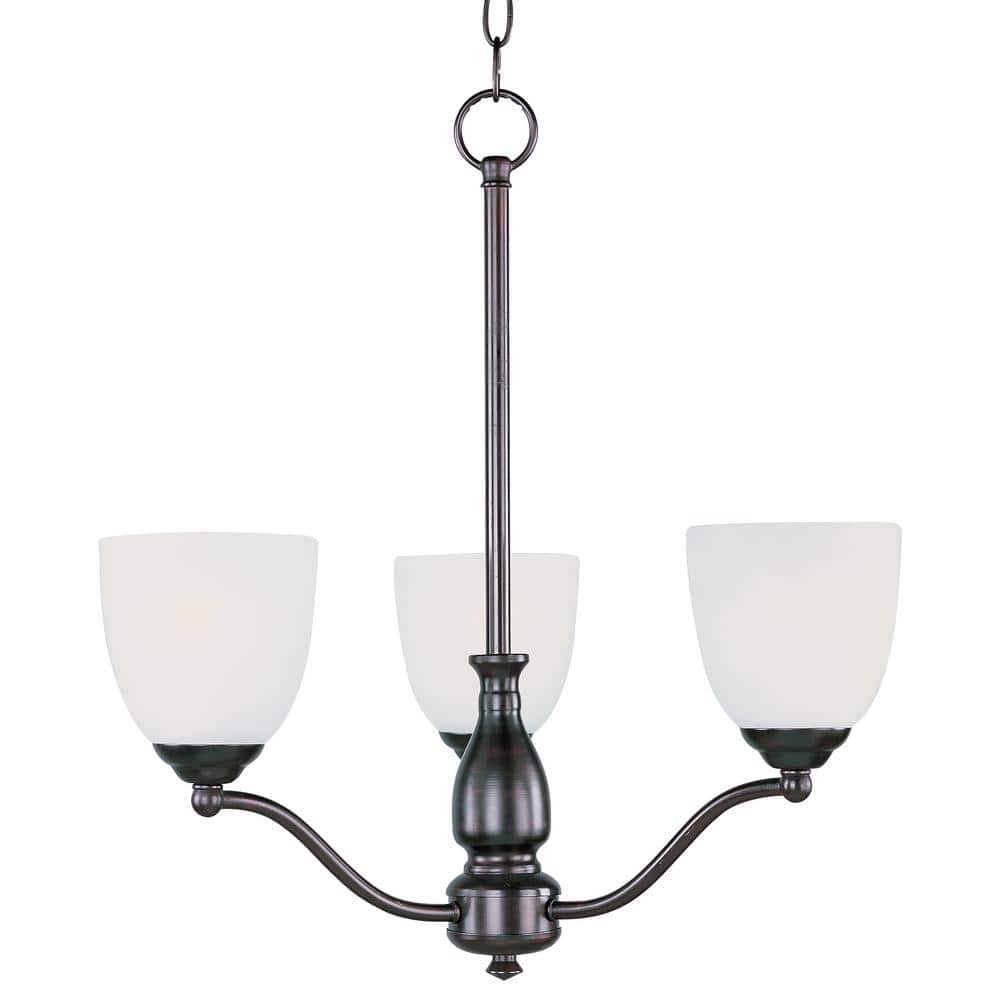 Stefan 3-Light Oil Rubbed Bronze Chandelier with Frosted Shade price history on PriceWatchPro