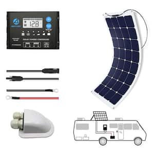 110-Watt Flexible Monocrystalline OffGrid Solar Power Kit with 110-Watt Solar Panel, 20 Amp PWM Charge Controller