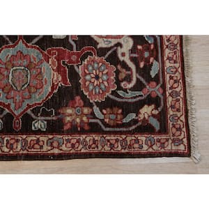 Red Hand Knotted Wool Traditional Heriz Weave Rug, 8' x 11'
