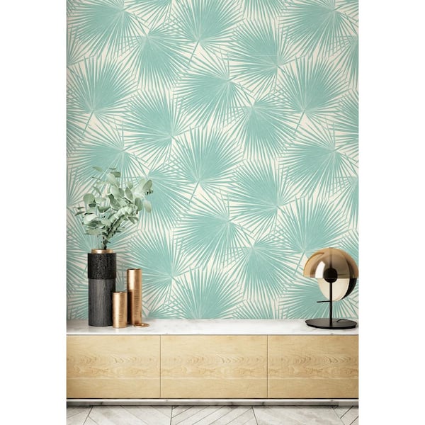 Aruba Palm Leaf Paper Strippable Roll (Covers 60.75 sq. ft.)