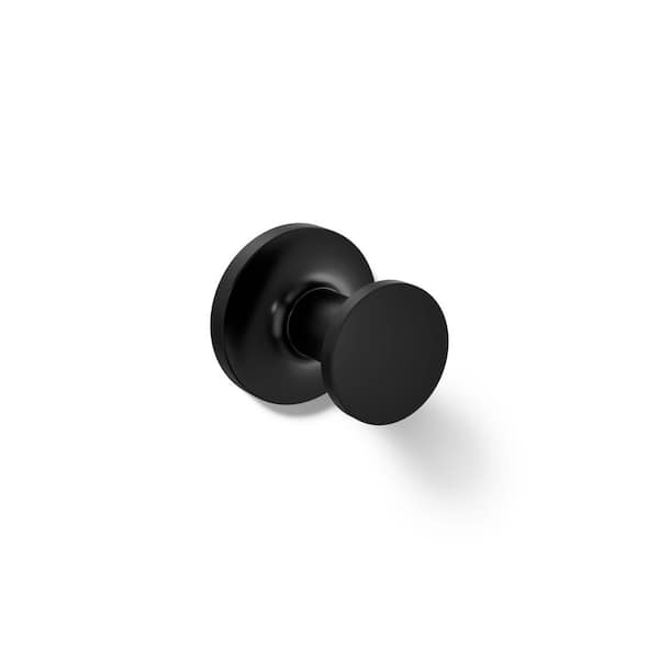 KOHLER Purist Knob Robe/Towel Hook in Matte Black