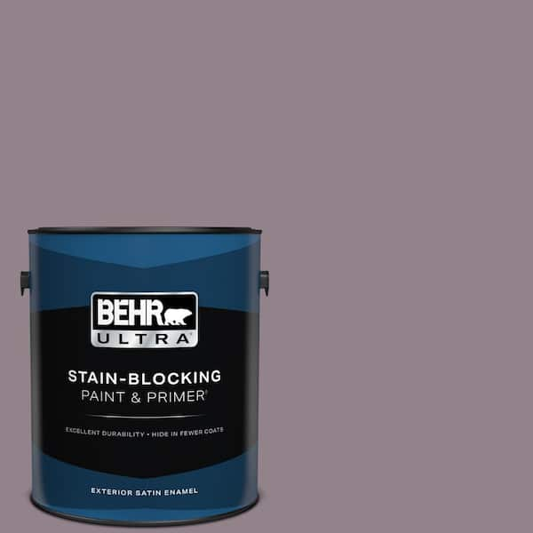 BEHR ULTRA 1 gal. #N110-4 Gothic Purple Satin Enamel Exterior Paint & Primer