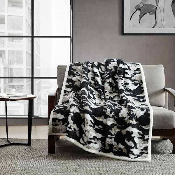 Black sherpa online throw