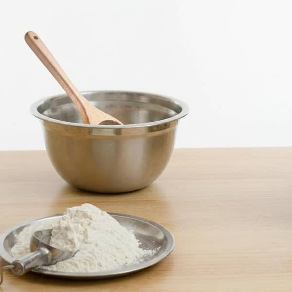 Danish Dough Whisk 2-Piece Natural Wood Set Sourdough Bread Mixer Tool with Comfortable Grip for Baking Mixing