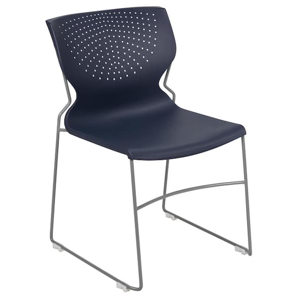 Carnegy Avenue Plastic Stackable Chair in Navy