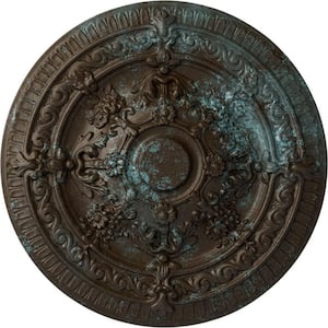 26" x 3" Vincent Urethane Ceiling (Fits Canopies up to 6"), Hand-Painted Bronze Blue Patina