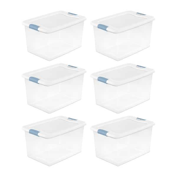 Reviews for Sterilite 64 Quart Clear Plastic Storage Boxes Bins Totes w ...