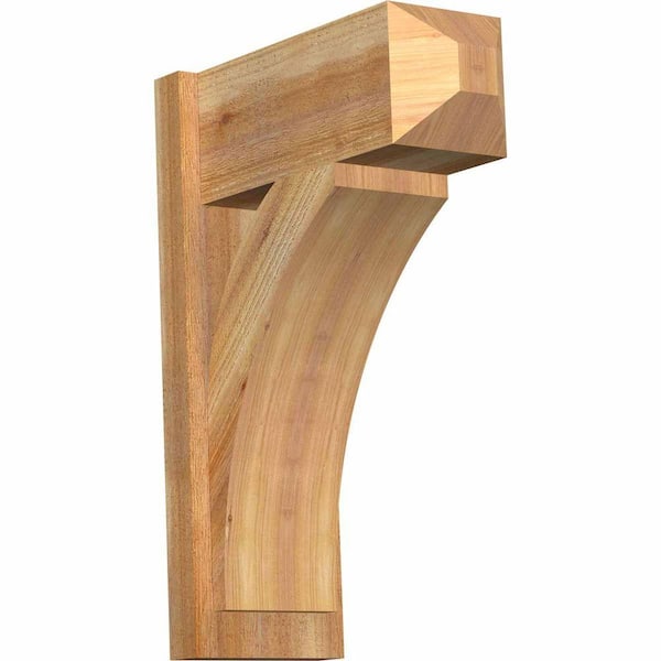 Ekena Millwork 8 in. x 26 in. x 18 in. Western Red Cedar Thorton Craftsman Rough Sawn Outlooker