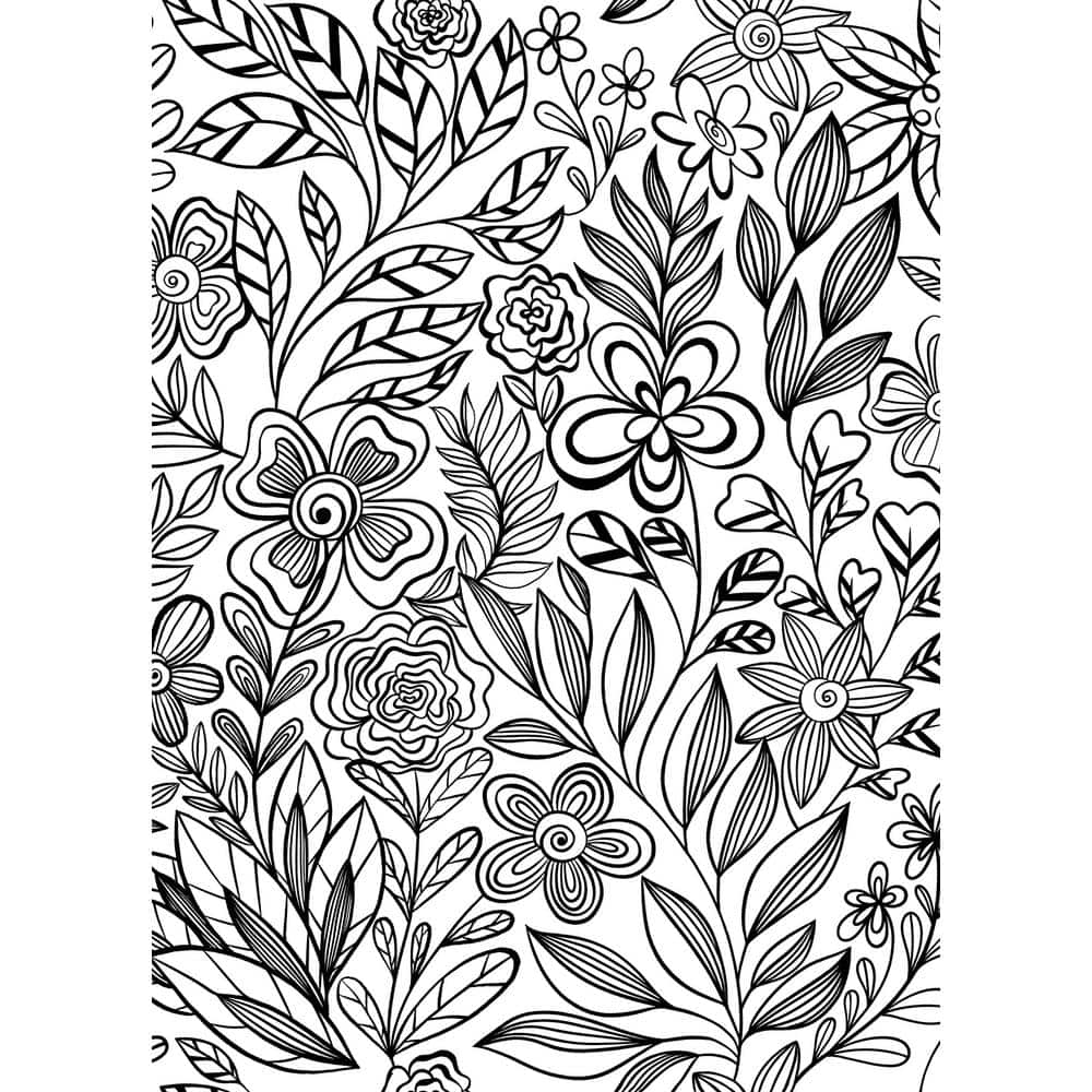 Black and White Floral Peel and Stick Wallpaper