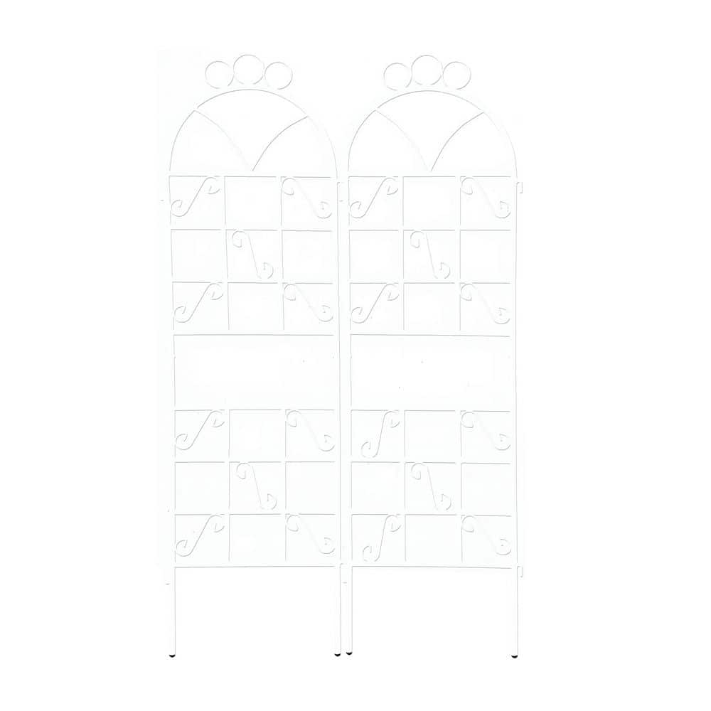 72 in. Metal Garden Trellis for Climbing Plants, Outdoor Rustproof Plant Su