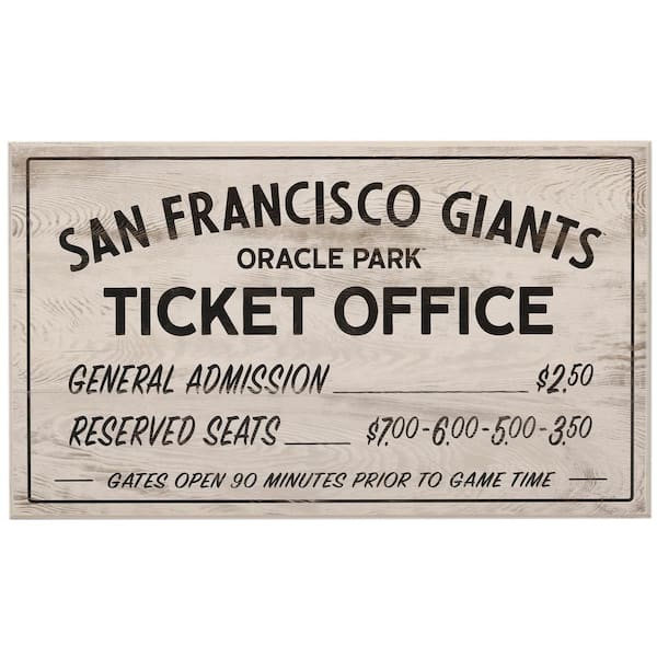Open Road Brands San Francisco Giants Vintage Ticket Office Wood Wall Decor  90183554-s - The Home Depot