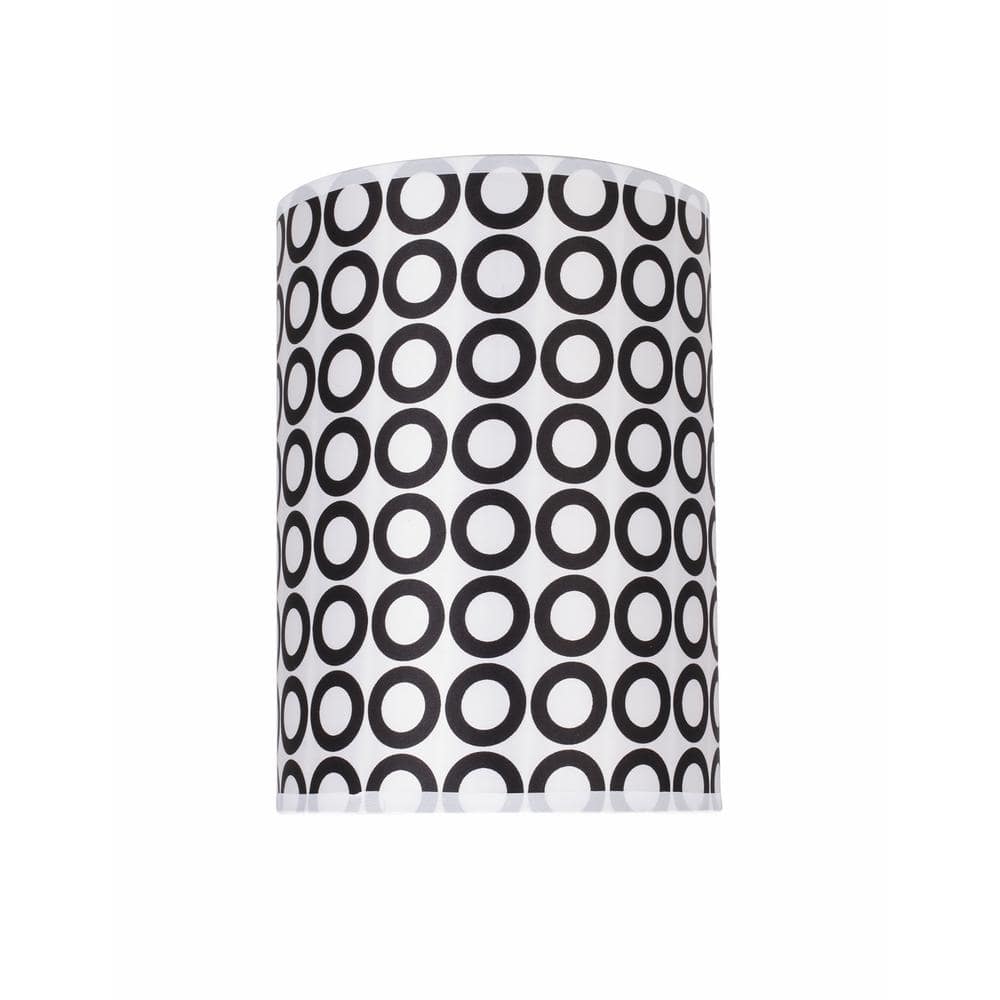 black and white drum shade