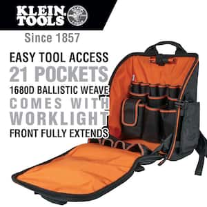 Tradesman Pro 17.25 in. Tool Station Backpack with Worklight